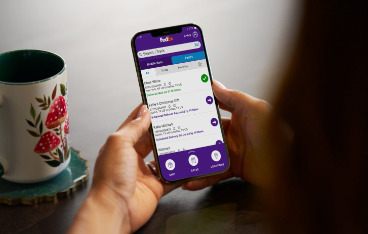 Track shipments on the FedEx mobile app